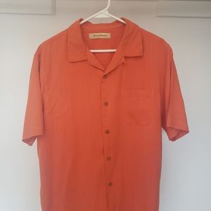 Orange Tommy Bahama Button Up Short Sleeve Shirt M